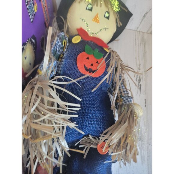 Vintage fiber optic scarecrow Halloween home decor - Picture 3 of 8